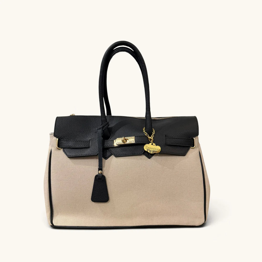 Handbag canvas negro