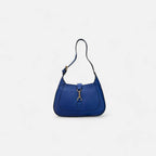 Bolso Midi azul 1961 de Piel Italiana con Detalles Dorados