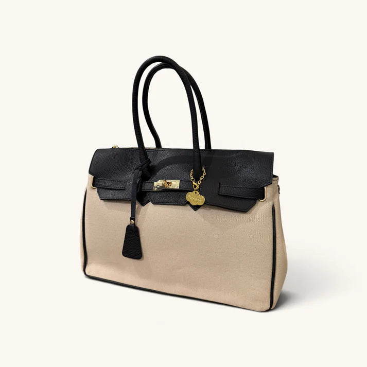 Handbag canvas negro
