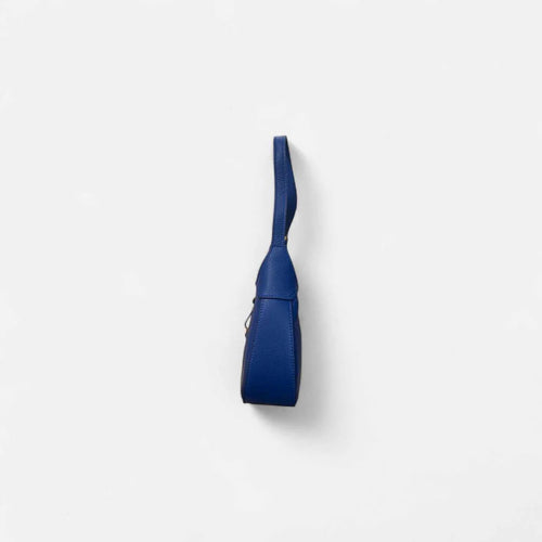 Bolso Midi azul 1961 de Piel Italiana con Detalles Dorados