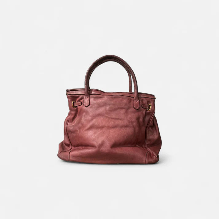 handbag piel lavada morado