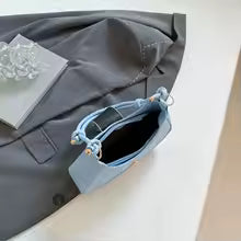 Bolso Bandolera Casual de Nylon con Forma de Dumpling para Mujer, Estilo Workwear, Ligero, para Uso Diario, con Cierre Suave