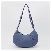 Bolso Bandolera Casual de Nylon con Forma de Dumpling para Mujer, Estilo Workwear, Ligero, para Uso Diario, con Cierre Suave