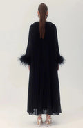 Vestido con Plumas Diamante de Paula