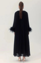 Vestido con Plumas Diamante de Paula